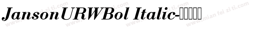 JansonURWBol Italic字体转换